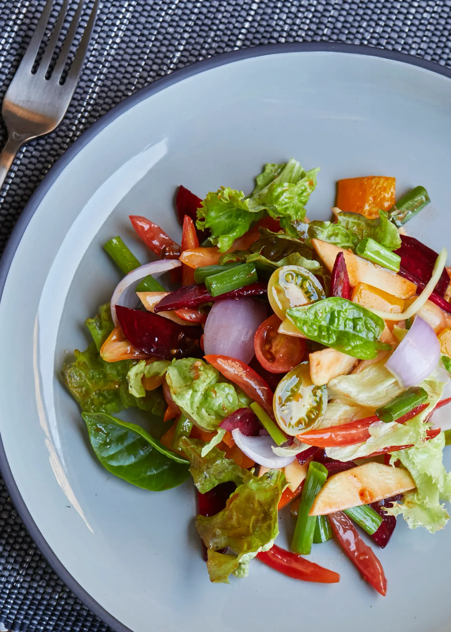 A freshly prepared colourful salad at Wild Coast Tented Lodge