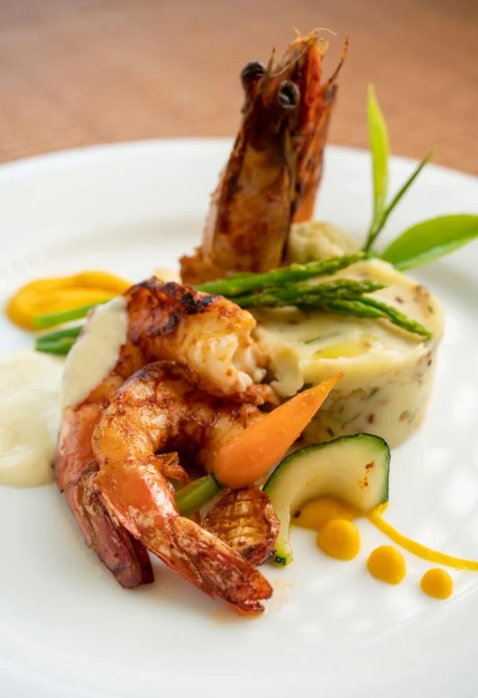 A carefully plated gourmet dish at Ceylon Tea Trails
